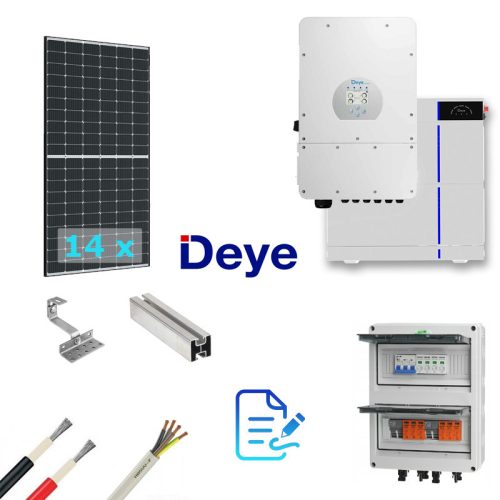 Deye napelemes rendszer 5 kW napelem Deye 10 kWh energiatároló